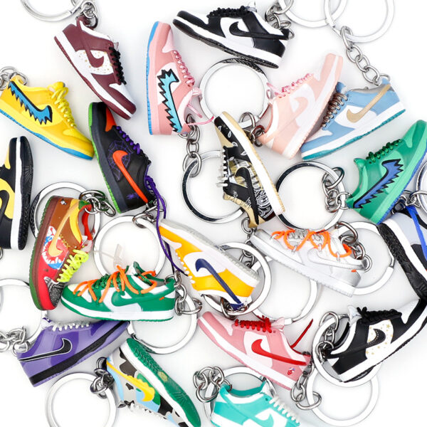 ZY2650C 3D Mini PVC Jordan Dunks Sneaker Shoe Keychain