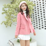 New Autumn Woolen Coat for Women, Korean-style Blouse with a Collar