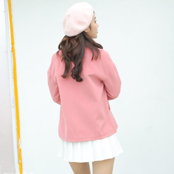 New Autumn Woolen Coat for Women, Korean-style Blouse with a Collar