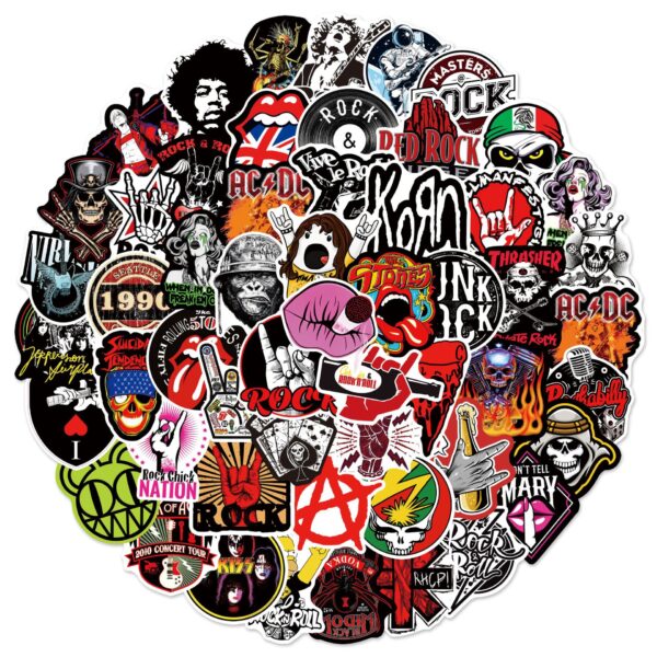 QW1029Q 104PCS/pack Rock Music Band Graffiti Stickers