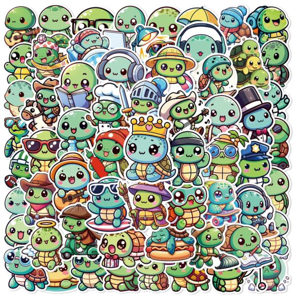 ZY0631H 60PCS/pack silly turtle sticker
