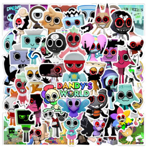 ZY0636H 50pc/pack Dandy's World game sticker