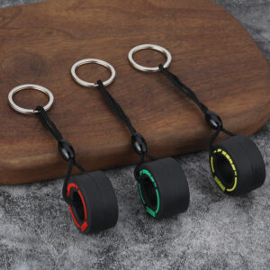 ZY1037A PVC soft rubber tire keychain