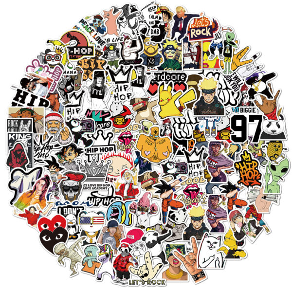 QW0170A 50PCS/pack Gangster Hip-Hop Rock