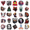 qw0336a 50pc/pack horror movie stickers