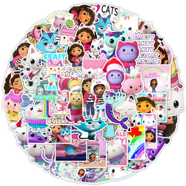 qw0661a 50pcs/pack Gabby Dollhouse stickers