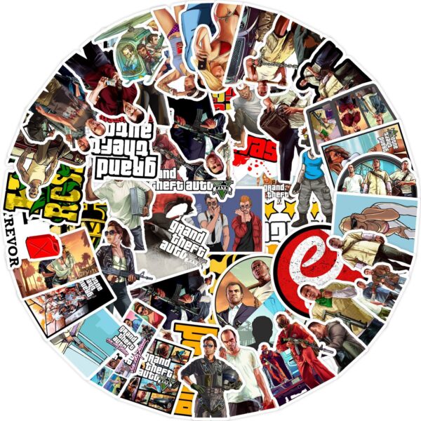 QW0826A 50PC/pack GTA game stickers