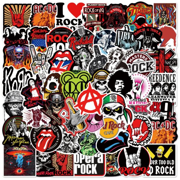 QW1029Q 104PCS/pack Rock Music Band Graffiti Stickers