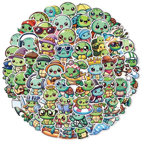 ZY0631H 60PCS/pack silly turtle sticker