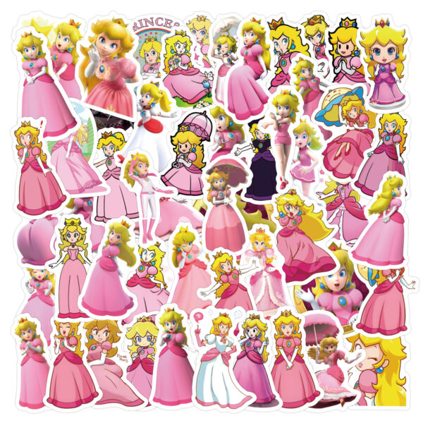 ZY0711Y 60PCS/pack Princess Peach sticker