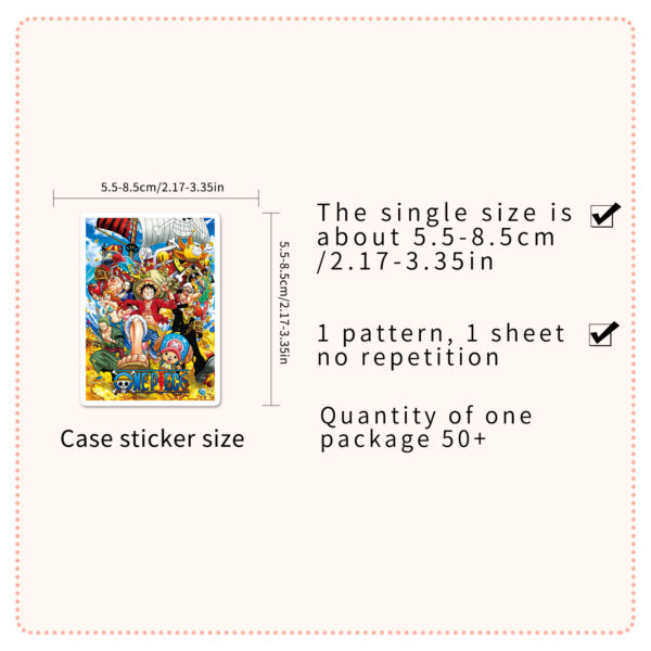 ZY1579A  50pcs/pack One Piece Stickers