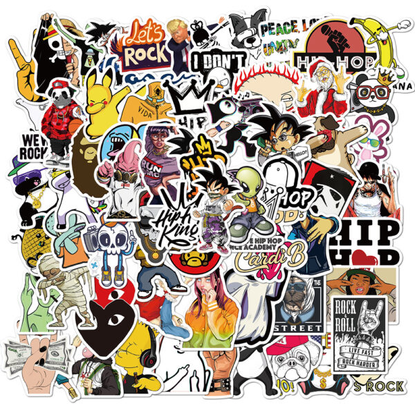 QW0170A 50PCS/pack Gangster Hip-Hop Rock
