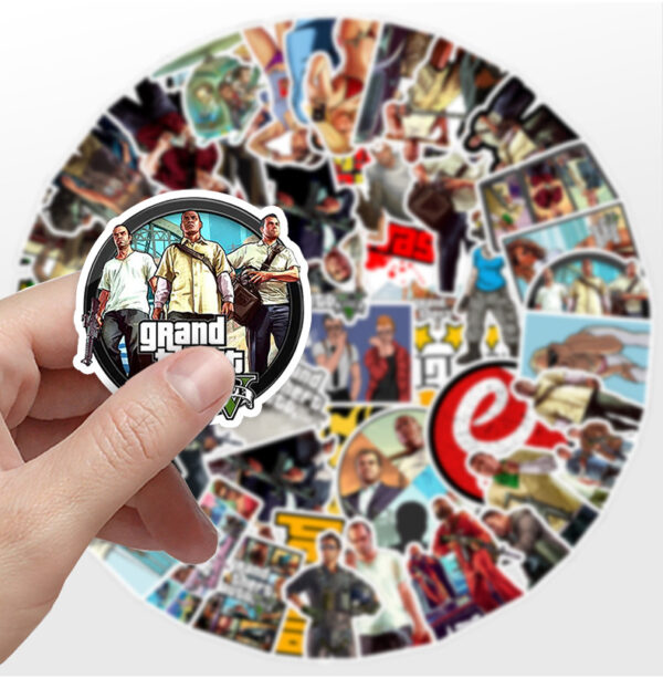 QW0826A 50PC/pack GTA game stickers