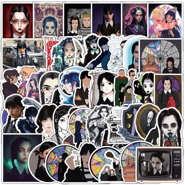 ZY0005H  100PCS/pack Wednesday Graffiti Sticker