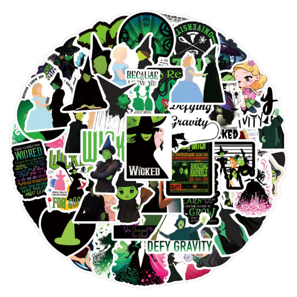 ZY0956A 55PCS/pack Evil Nerd Theme Sticker