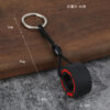 ZY1037A PVC soft rubber tire keychain