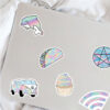 QW0007A  50PCS/pack Holographic laser Sticekr