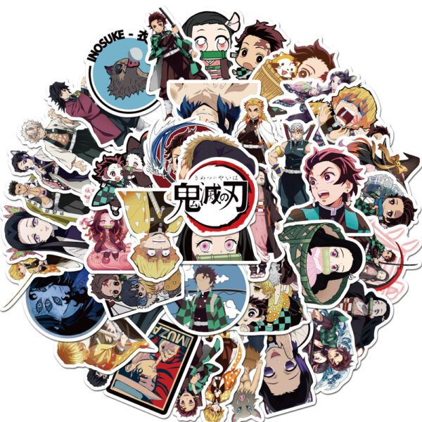 QW0008A 50PCS/pack Demon Slayer Stickers