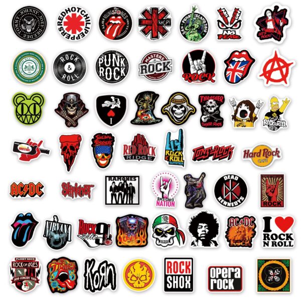 QW1029Q 104PCS/pack Rock Music Band Graffiti Stickers