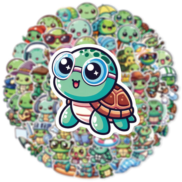 ZY0631H 60PCS/pack silly turtle sticker