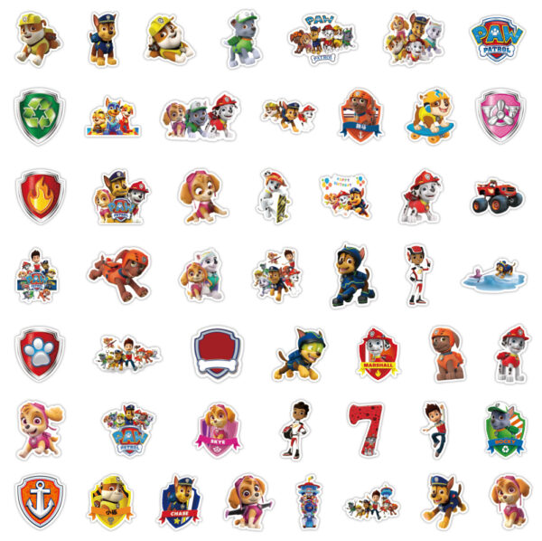 ZY0647Y 50PCS/pack Cartoon Paw Patrol sticker
