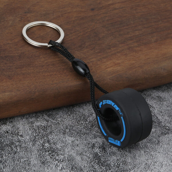 ZY1037A PVC soft rubber tire keychain