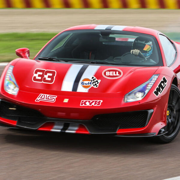 QW0245A 50PCS/pack Racing car logo Stickers