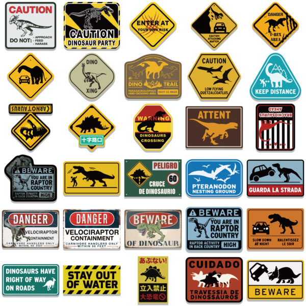 qw0382a 60pc/pack Jurassic Park logo Stickers
