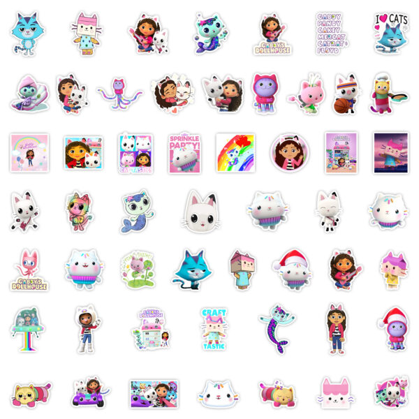 qw0661a 50pcs/pack Gabby Dollhouse stickers