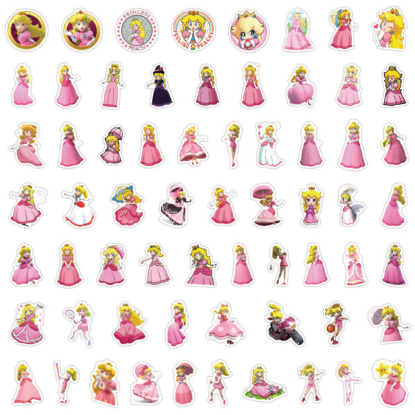 ZY0711Y 60PCS/pack Princess Peach sticker