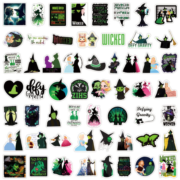ZY0956A 55PCS/pack Evil Nerd Theme Sticker