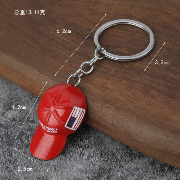 ZY1045A Red hat men's hip-hop keychain