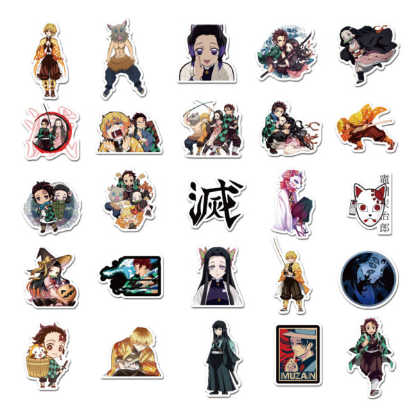 QW0008A 50PCS/pack Demon Slayer Stickers