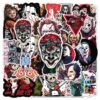 qw0336a 50pc/pack horror movie stickers