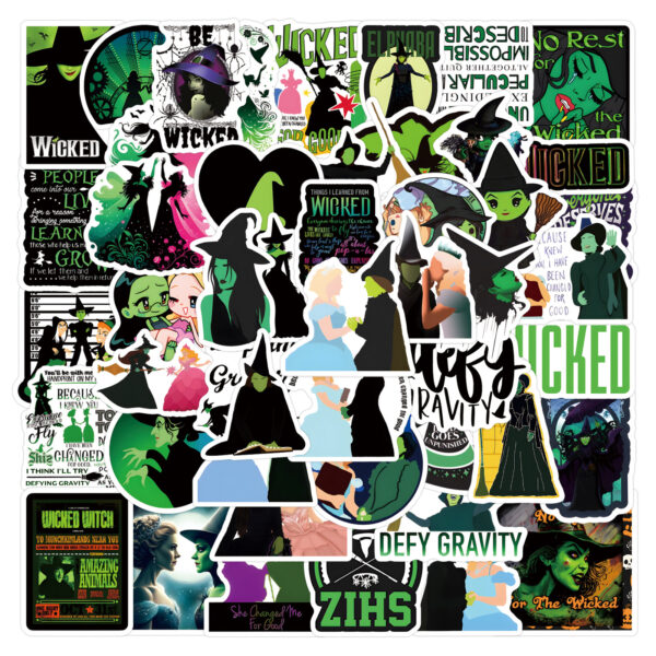ZY0956A 55PCS/pack Evil Nerd Theme Sticker