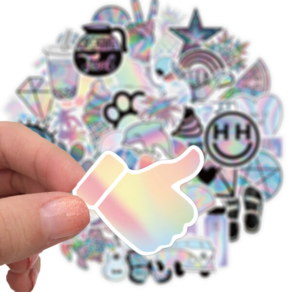QW0007A  50PCS/pack Holographic laser Sticekr