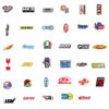 QW0245A 50PCS/pack Racing car logo Stickers