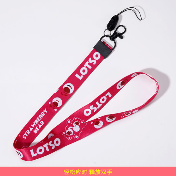 ZY0988A Cartoon polyester heat transfer detachable lanyard