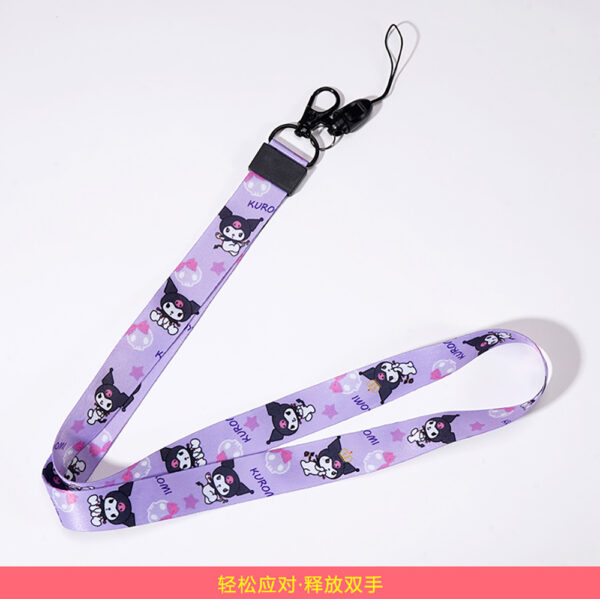 ZY0988A Cartoon polyester heat transfer detachable lanyard