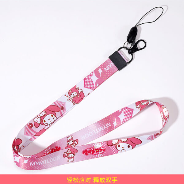 ZY0988A Cartoon polyester heat transfer detachable lanyard
