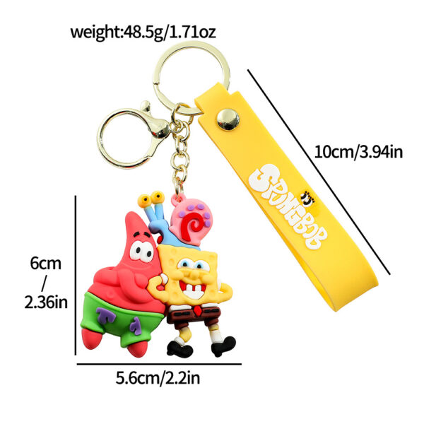 ZY1766A  SpongeBob SquarePants, Patrick Star, Mr. Octopus keychains