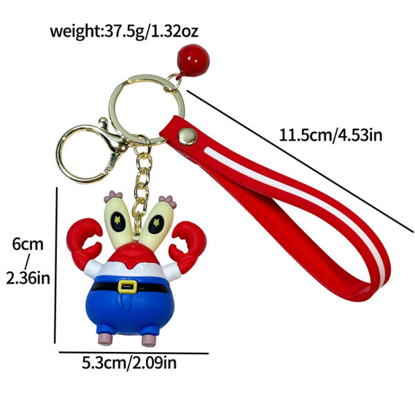 ZY1766A  SpongeBob SquarePants, Patrick Star, Mr. Octopus keychains