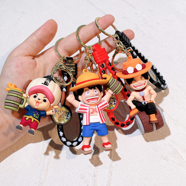 ZY1767A One Piece's Monkey D. Luffy, Nami, Sabo, Suru, Dragon Ball Keychains