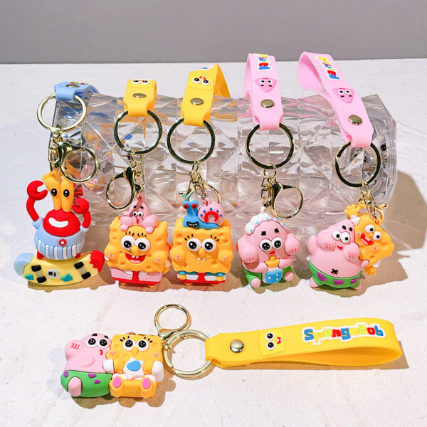 ZY1766A  SpongeBob SquarePants, Patrick Star, Mr. Octopus keychains