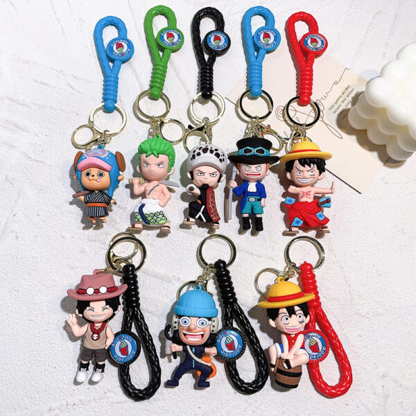 ZY1767A One Piece's Monkey D. Luffy, Nami, Sabo, Suru, Dragon Ball Keychains