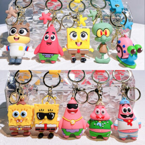 ZY1766A  SpongeBob SquarePants, Patrick Star, Mr. Octopus keychains