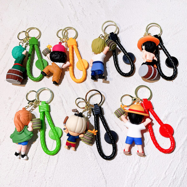 ZY1767A One Piece's Monkey D. Luffy, Nami, Sabo, Suru, Dragon Ball Keychains
