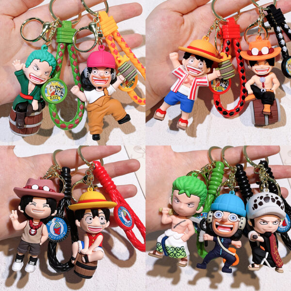ZY1767A One Piece's Monkey D. Luffy, Nami, Sabo, Suru, Dragon Ball Keychains