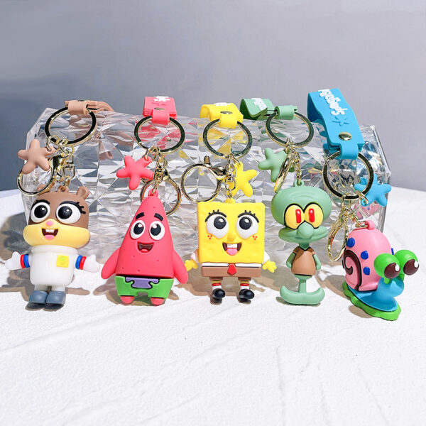 ZY1766A  SpongeBob SquarePants, Patrick Star, Mr. Octopus keychains
