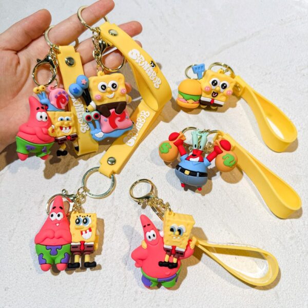 ZY1766A  SpongeBob SquarePants, Patrick Star, Mr. Octopus keychains